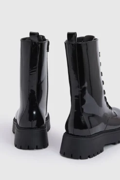 boohoo Bottes De Randonnée Montantes Vernies À Lacets< Bottes|Bottes Hautes