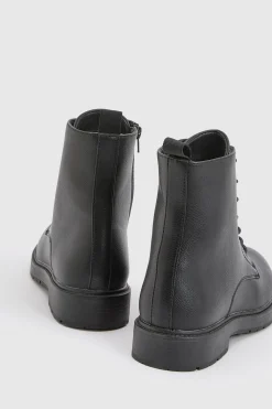 boohoo Bottes De Randonnée Plates À Lacets< Bottes|Bottes Noires