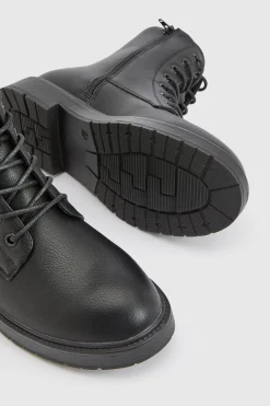 boohoo Bottes De Randonnée Plates À Lacets< Bottes|Bottes Noires