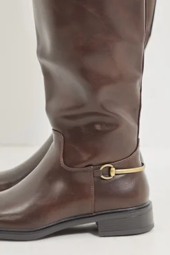 Bottes d'équitation hautes Emma en synthétiquecuir avec détail étrier