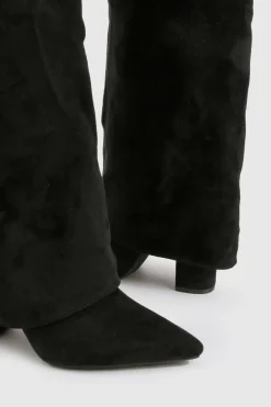 boohoo Bottes en synthétique à talons hauts, rabattables et montant jusqu'au genou< Bottes|Bottes En Daim