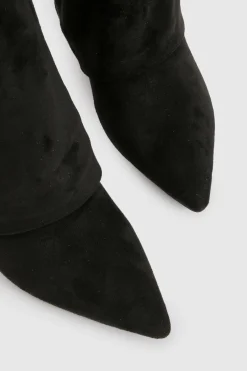 boohoo Bottes en synthétique à talons hauts, rabattables et montant jusqu'au genou< Bottes|Bottes En Daim