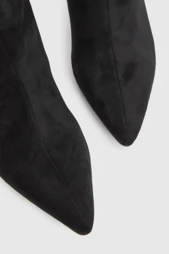 Bottes Hautes Annabelle En Synthétique Froncé À Talon Aiguille Haut