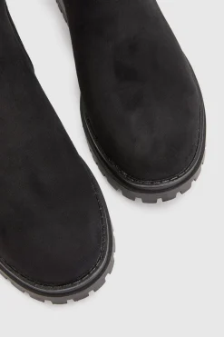Bottes Hautes Au Genou En Synthétiquecuir Extensible Coupe Large Bank