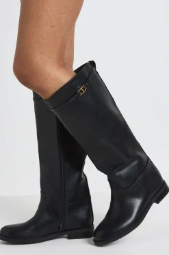 Bottes Hautes À Colonne Avec Détail De Quincaillerie
