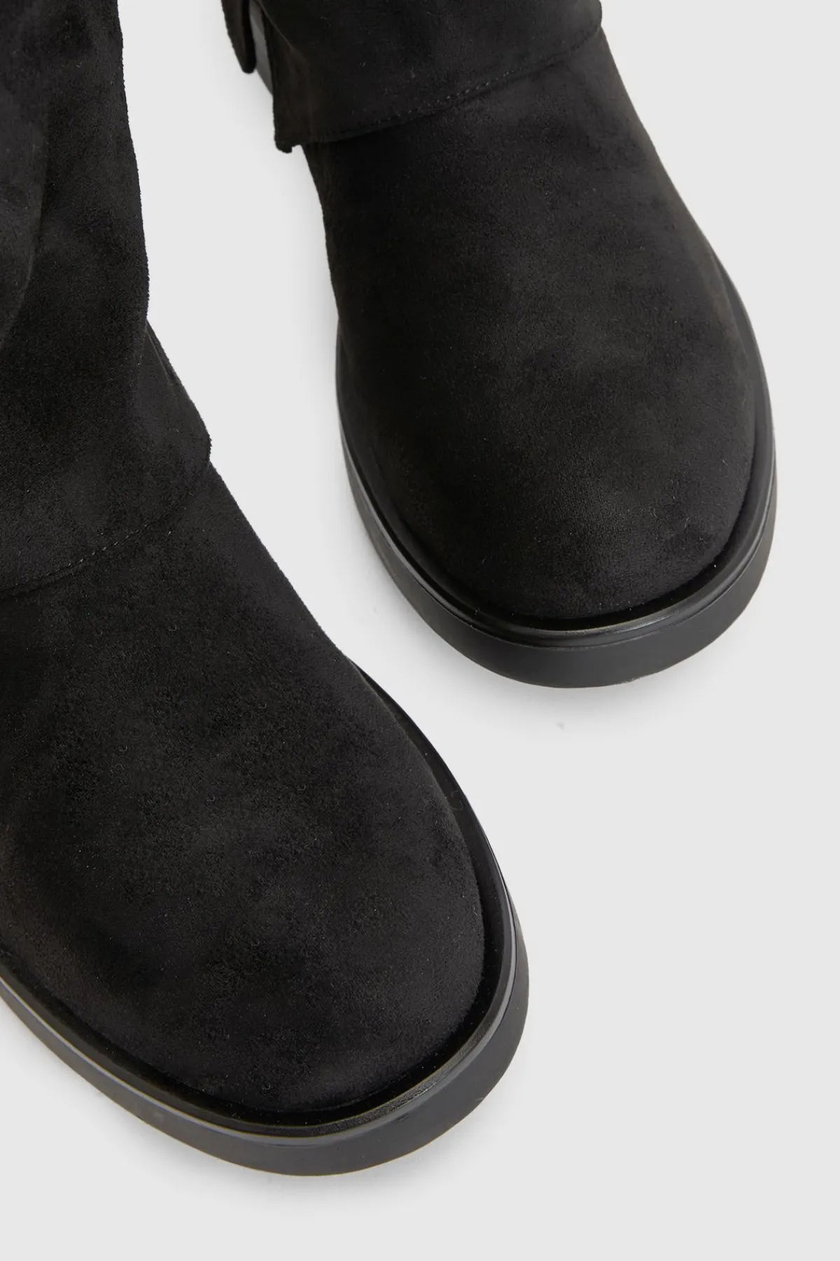 boohoo Bottes Hautes À Détail Boucle Avec Revers Pliable< Bottes|Bottes Hautes