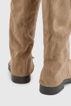 Bottes Hautes À Détail Boucle Avec Revers Pliable