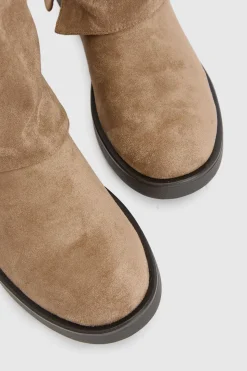 Bottes Hautes À Détail Boucle Avec Revers Pliable
