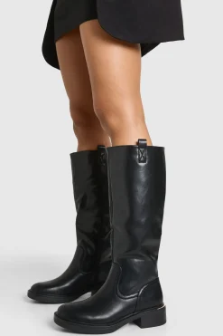 boohoo Bottes Hautes à Détail Patte< Bottes|Bottes Hautes