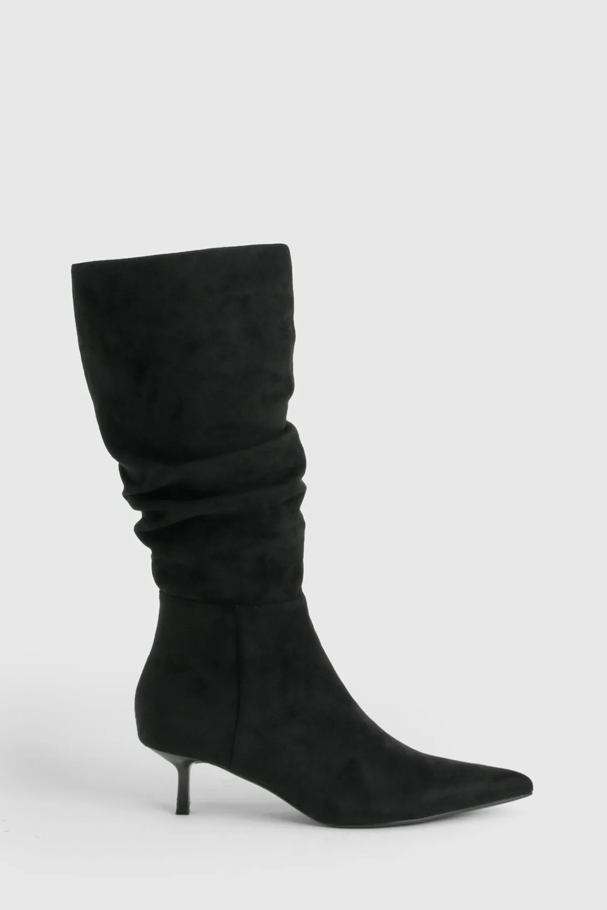 boohoo Bottes Hautes À Effet Daim Froncé< Bottes|Bottes En Daim
