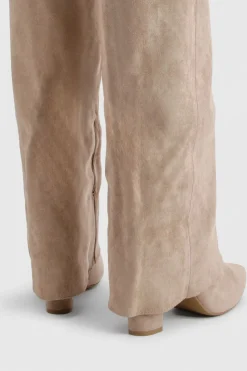 Bottes Hautes en synthétique à Revers avec Boucles