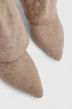 Bottes Hautes en synthétique à Revers avec Boucles