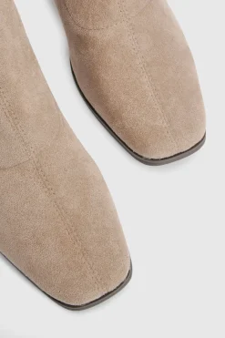 Bottes Hautes en synthétique à Talon Bloc Empilé