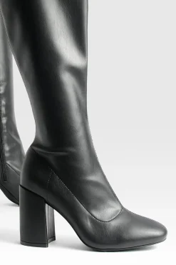 boohoo Bottes Hautes Extensibles Coupe Large< Bottes|Bottes Hautes