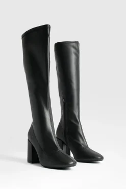 boohoo Bottes Hautes Extensibles Coupe Large< Bottes|Bottes Hautes