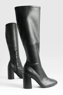 boohoo Bottes Hautes Extensibles Coupe Large< Bottes|Bottes Hautes