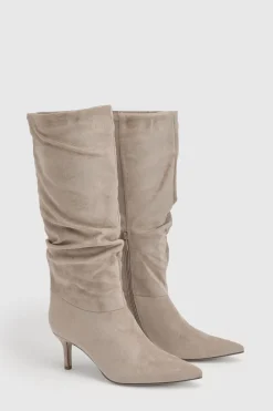 Bottes Hautes À Hauteur Genou Avec Effet Slouchy