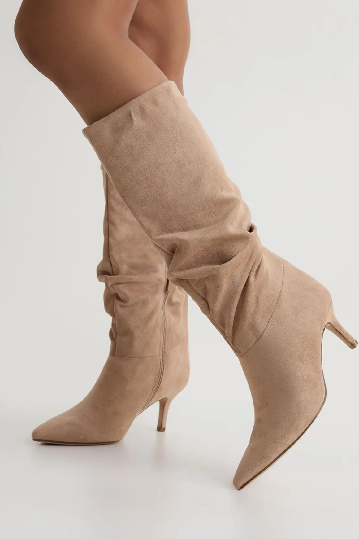 Bottes Hautes À Hauteur Genou Avec Effet Slouchy