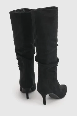 boohoo Bottes Hautes À Hauteur Genou Slouchy À Talon Moyen< Bottes|Bottes Hautes