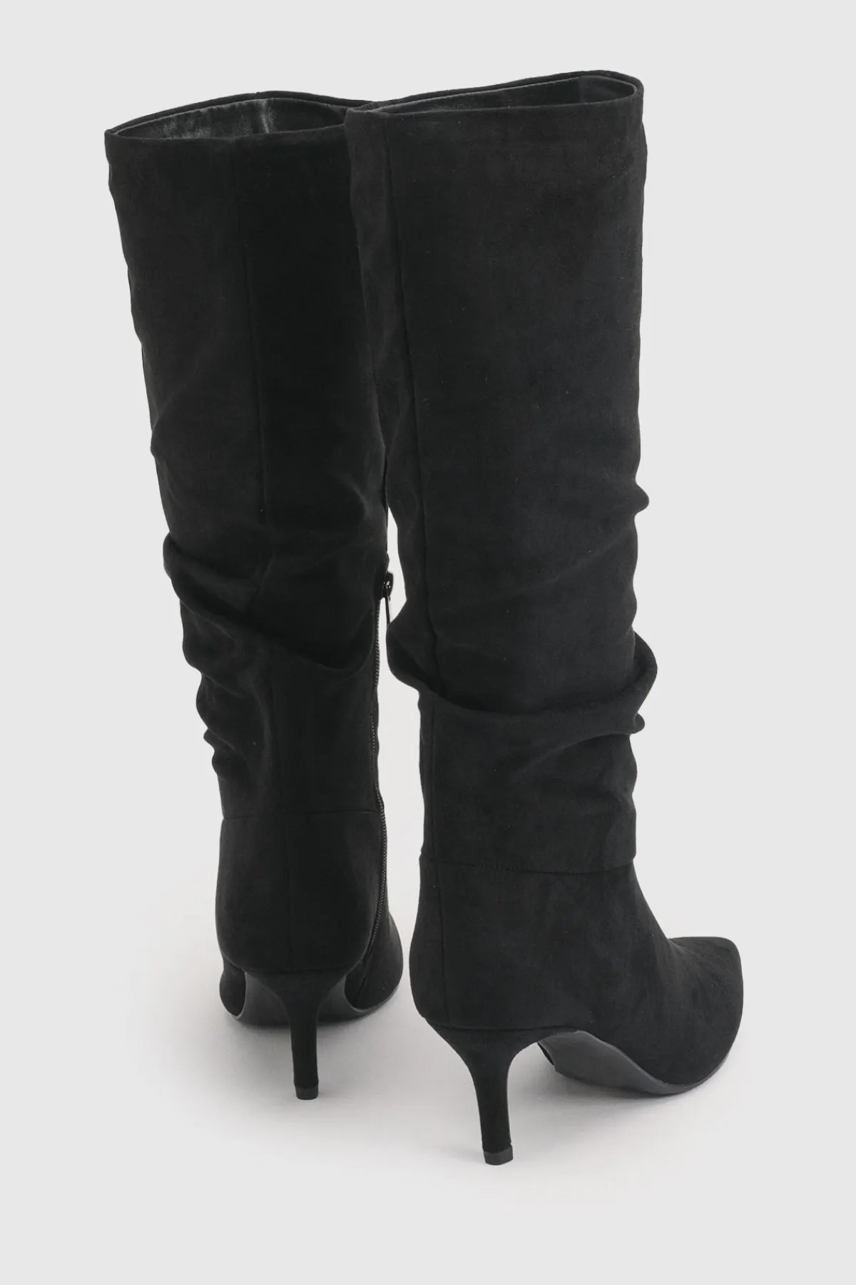 boohoo Bottes Hautes À Hauteur Genou Slouchy À Talon Moyen< Bottes|Bottes Hautes