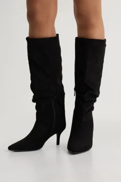 boohoo Bottes Hautes À Hauteur Genou Slouchy À Talon Moyen< Bottes|Bottes Hautes