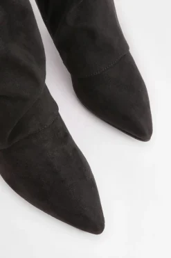 boohoo Bottes hautes jusqu'au genou à revers décontractées en synthétique< Bottes|Bottes En Daim