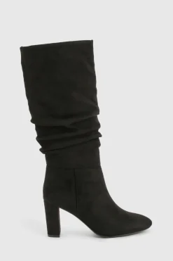 boohoo Bottes hautes jusqu'aux genoux décontractées à talon bloc< Bottes|Bottes Hautes