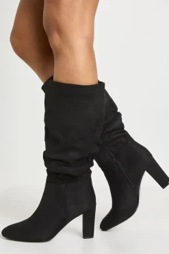 boohoo Bottes hautes jusqu'aux genoux décontractées à talon bloc< Bottes|Bottes Hautes
