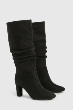 boohoo Bottes hautes jusqu'aux genoux décontractées à talon bloc< Bottes|Bottes Hautes
