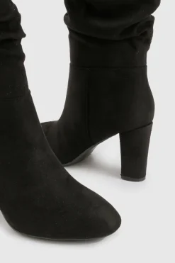 boohoo Bottes hautes jusqu'aux genoux décontractées à talon bloc< Bottes|Bottes Hautes