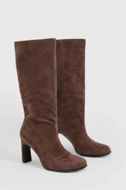 boohoo Bottes hautes jusqu'aux genoux à bout carré< Bottes|Bottes Hautes