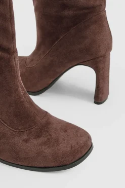 boohoo Bottes hautes jusqu'aux genoux à bout carré< Bottes|Bottes Hautes