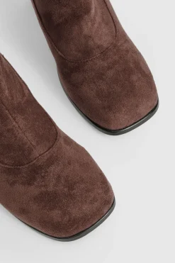 boohoo Bottes hautes jusqu'aux genoux à bout carré< Bottes|Bottes Hautes