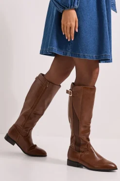 Bottes Hautes Kamille en synthétique avec Élastique Style Cavalière