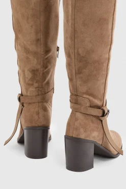 Wallis Bottes Hautes Katri À Talon Bloc En Synthétique< Bottes|Bottes En Daim