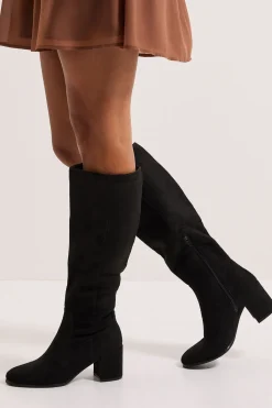 Dorothy Perkins Bottes Hautes Keeley Coupe Large Bout Rond Talon Bloc Moyen< Bottes|Bottes Hautes