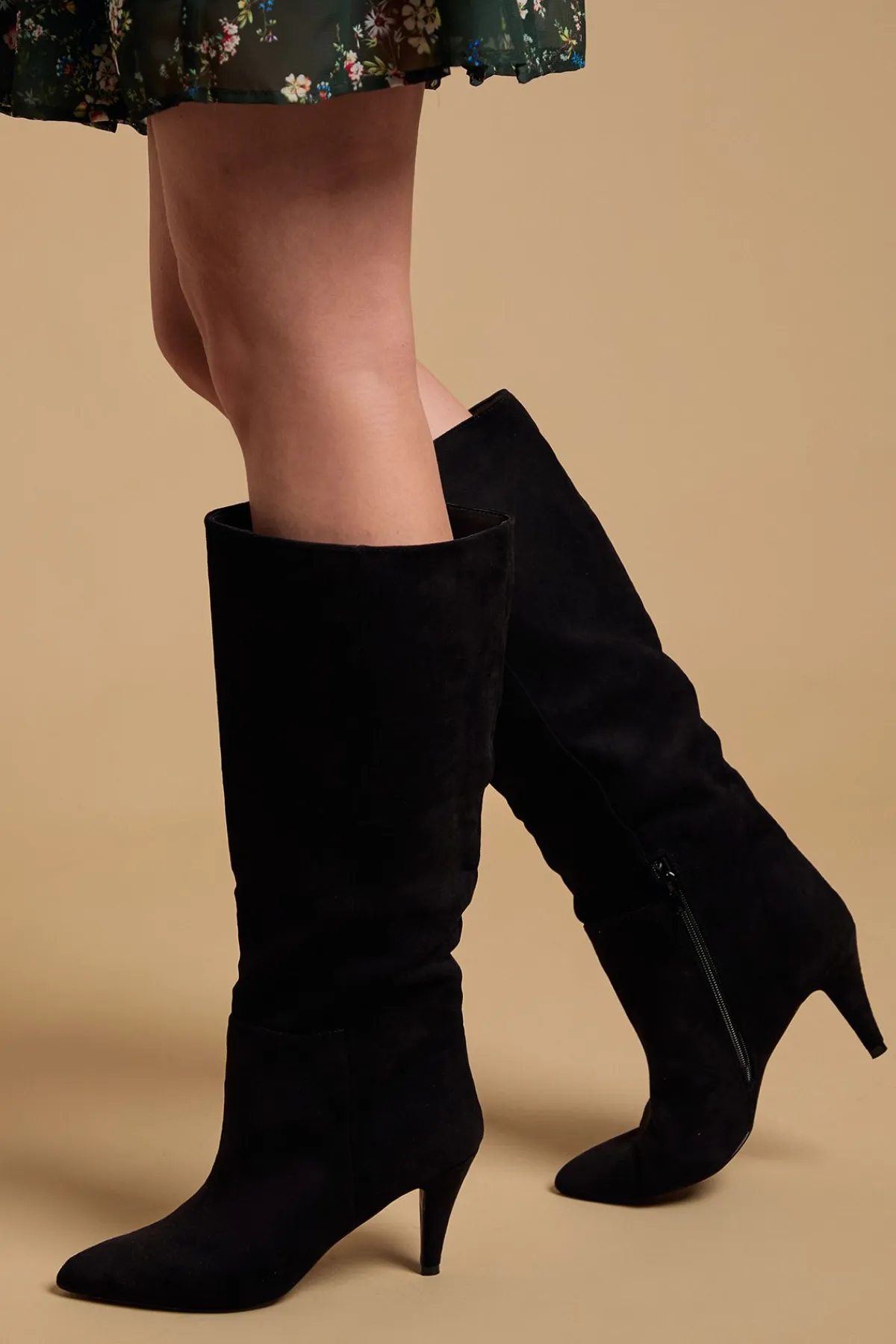 Oasis Bottes Hautes Lilian en synthétique à Bout Pointu et Talon Moyen< Bottes|Bottes En Daim