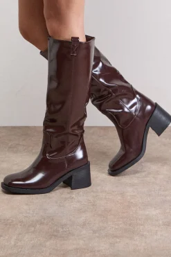 Bottes Hautes Luna en synthétique Brillant Style Gaucho