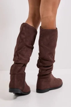 Bottes Hautes Plates en synthétique Froncé Karina