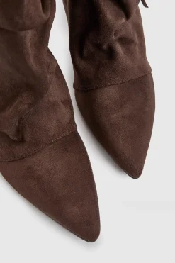 Bottes Hautes Slouchy À Talons Aiguilles En Synthétique Avec Pompons À Franges