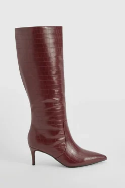 Bottes hautes stiletto incurvées