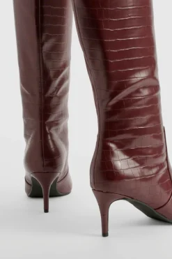 Bottes hautes stiletto incurvées