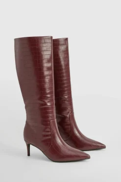 Bottes hautes stiletto incurvées