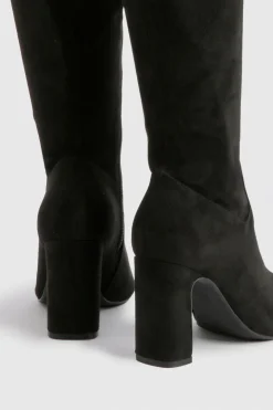 Bottes Hautes Stretch en Synthétique Coupe Large