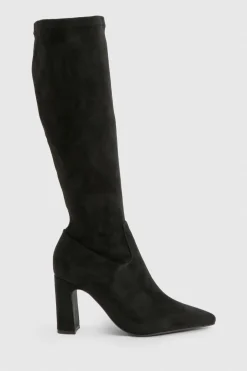 Bottes Hautes Stretch en Synthétique Coupe Large