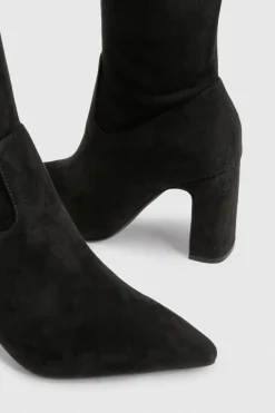 Bottes Hautes Stretch en Synthétique Coupe Large