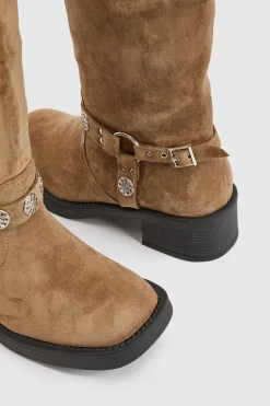 boohoo Bottes Hautes Style Western À Boucles Coupe Large< Bottes|Bottes Hautes