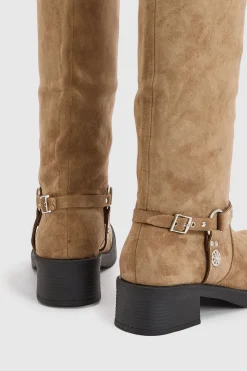 boohoo Bottes Hautes Style Western À Boucles Coupe Large< Bottes|Bottes Hautes