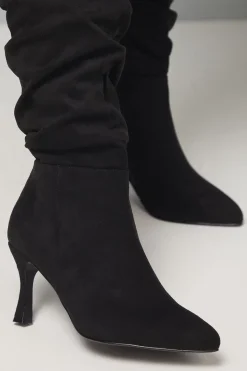 Wallis Bottes Hautes à Talon Aiguille Hibiscus Coupe Large en synthétique Froncé< Bottes|Bottes En Daim