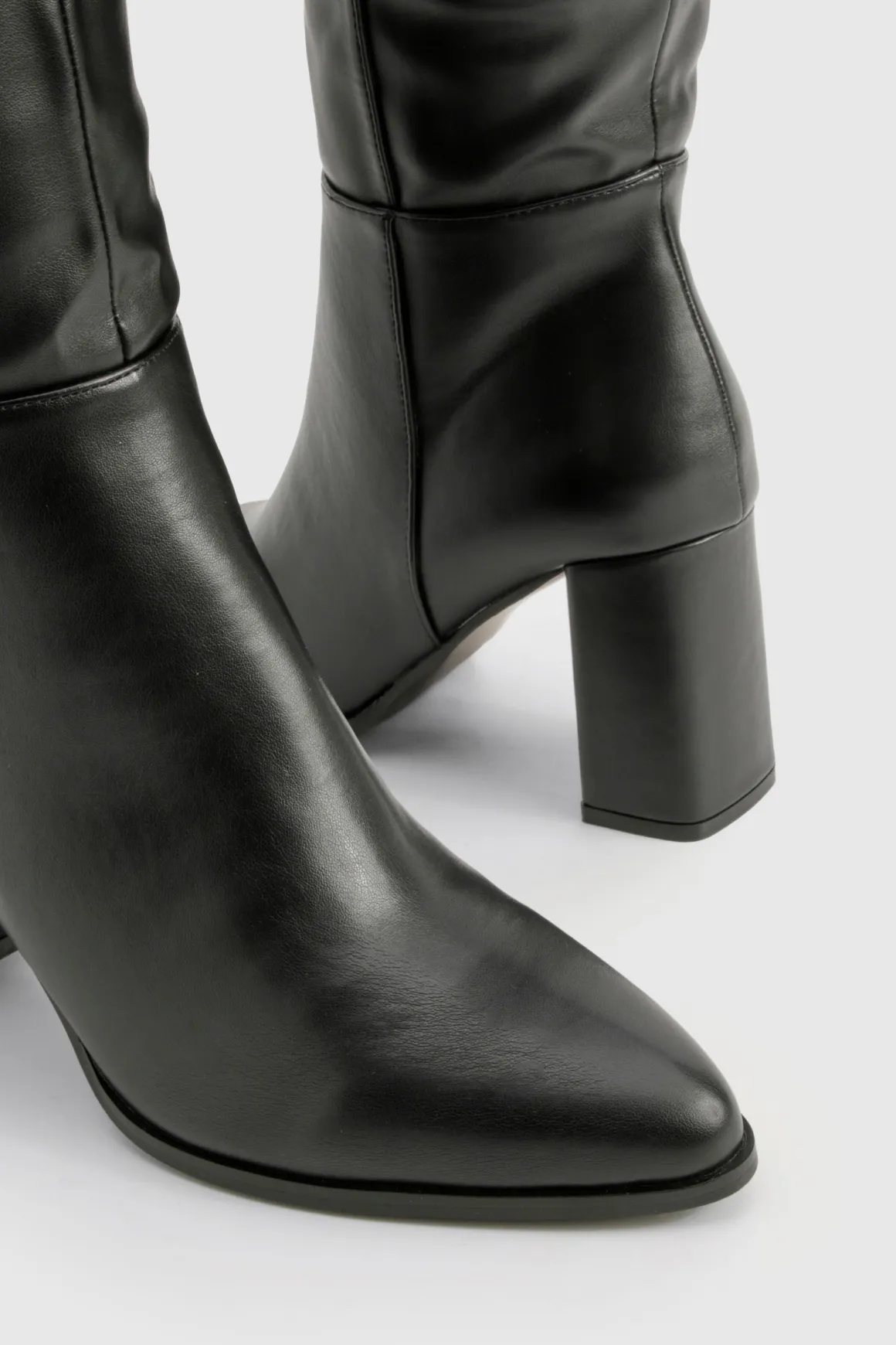Bottes hautes à talon bloc